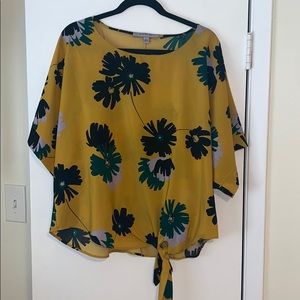 Marc New York Yellow Floral Top